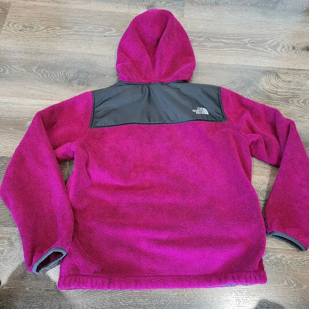 The North Face Girls Osito Fleece‎ Jacket Hooded Fully Zip Size XL #2